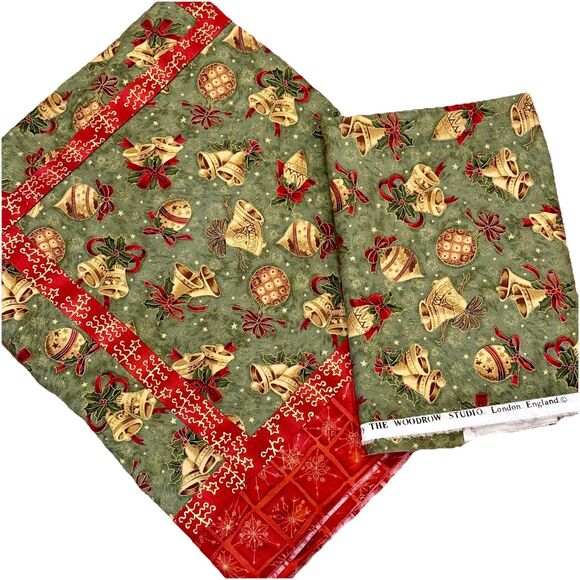 Xmas Quilt Topper & Remnant "A Christmas Affair"  Woodrow Studio 50"x 48.5” - Picture 2 of 10